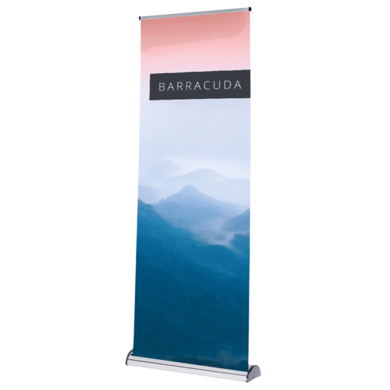 Roll-up Barracuda z wydrukiem, system reklamowy