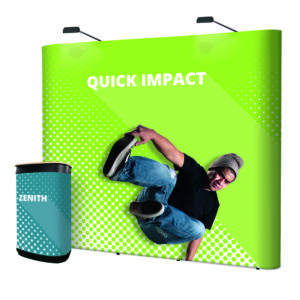 Ścianka reklamowa Hop-UP z wydrukiem tekstylnym 7 Ścianka reklamowa pop-up prosta Impact