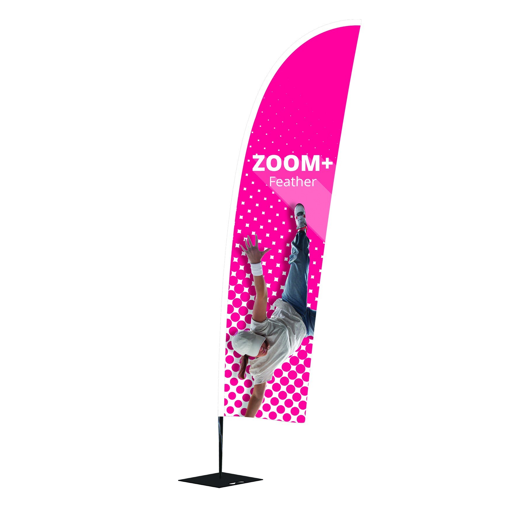 Flaga reklamowa Zoom Feather Flag z nadrukiem reklamowym