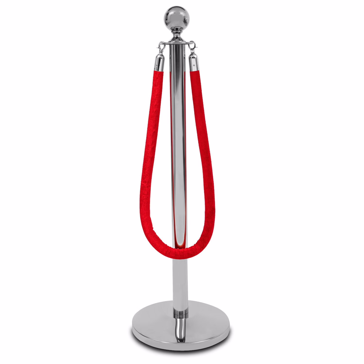 Border welurowy czerwony - klamra chrome