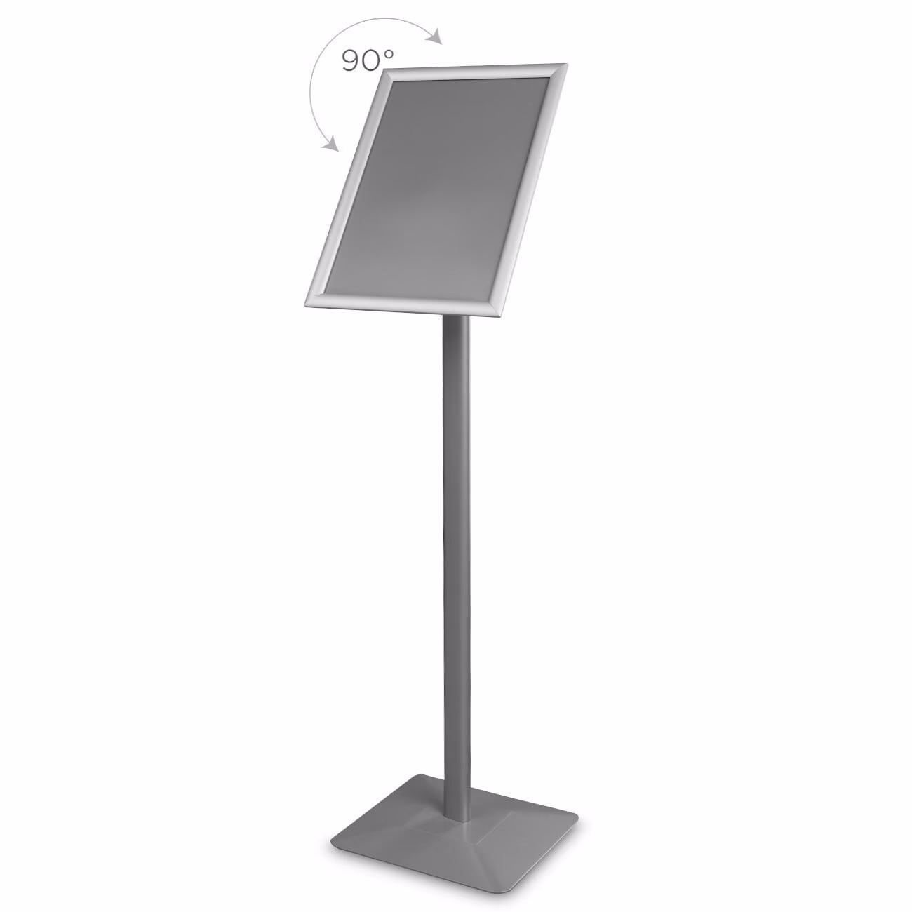 Stojak info/menu Premium srebrny - A3