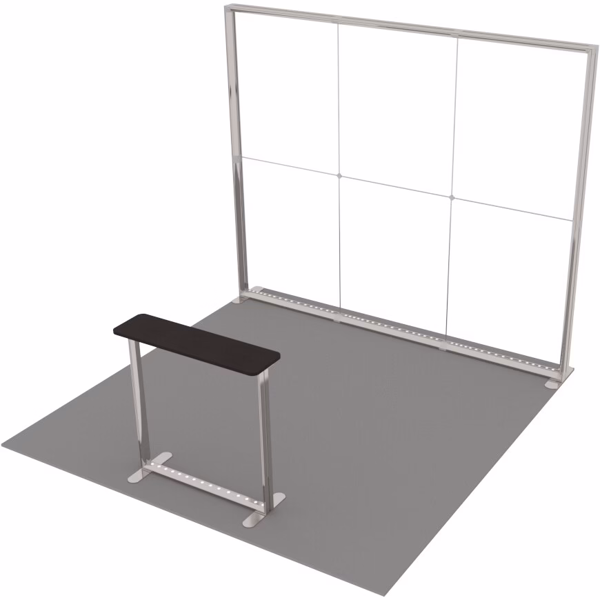 Stoisko targowe z systemu LUNIX™ 9 m² (3x3) półwysep
