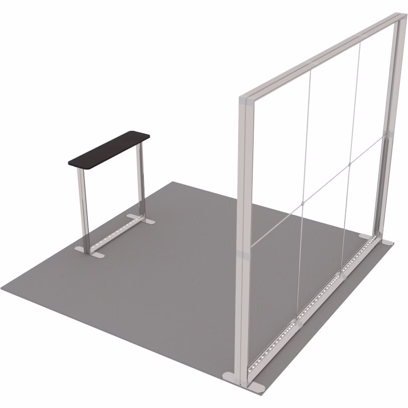 Stoisko targowe z systemu LUNIX™ 9 m² (3x3) półwysep