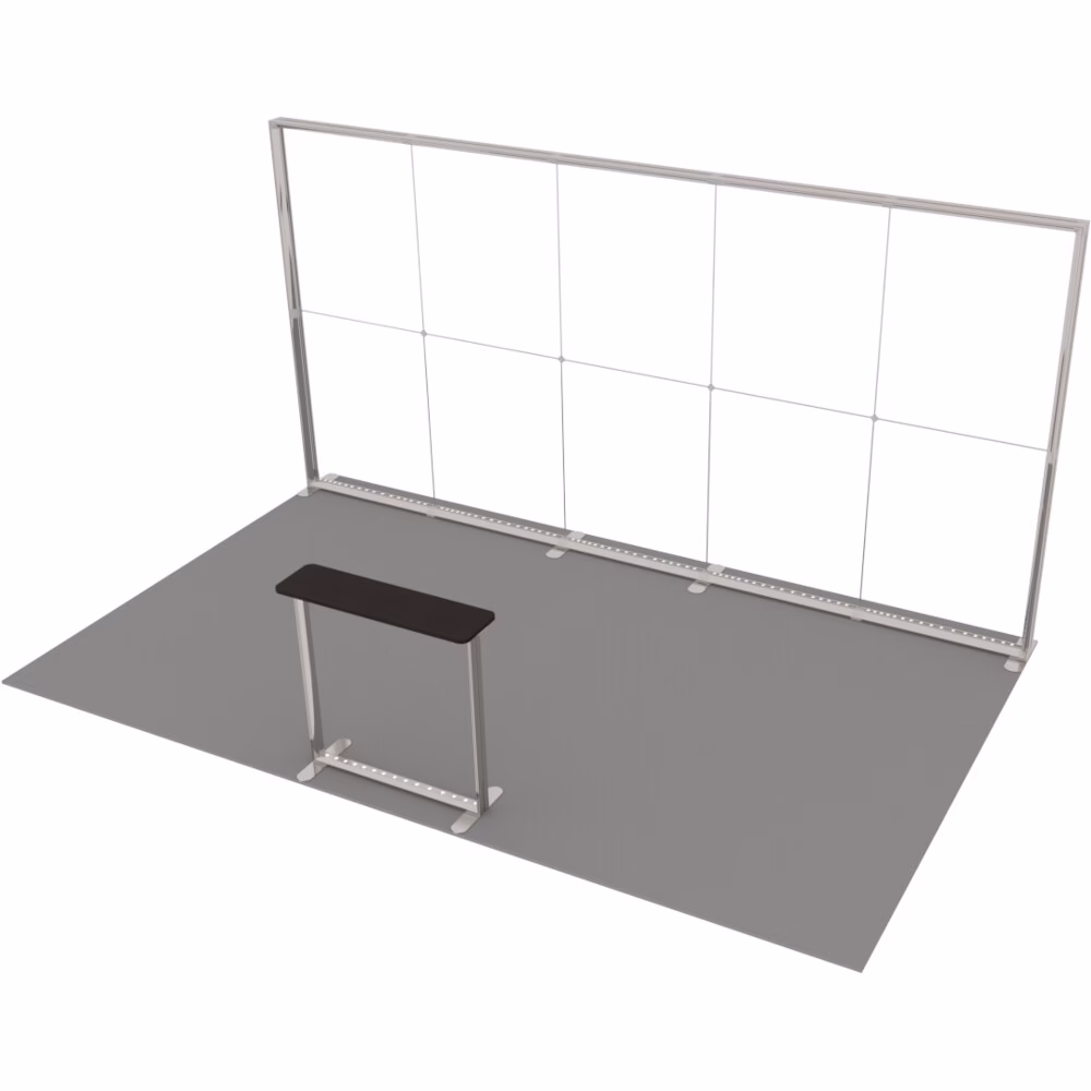 Stoisko targowe z systemu LUNIX™ 15 m² (5x3) półwysep