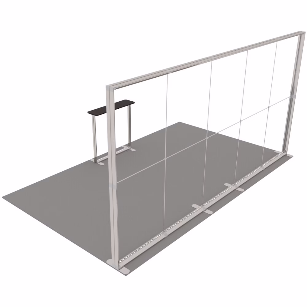 Stoisko targowe z systemu LUNIX™ 15 m² (5x3) półwysep