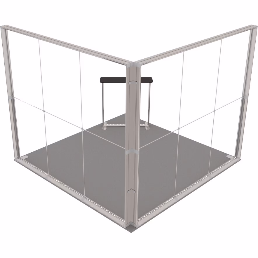 Stoisko targowe z systemu LUNIX™ 9 m² (3x3) narożne