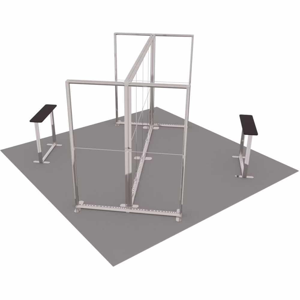 Stoisko targowe z systemu LUNIX™ 25 m² (5x5) wyspa