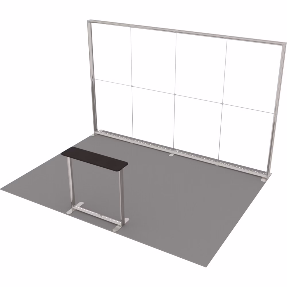 Stoisko targowe z systemu LUNIX™ 12 m² (4x3) półwysep