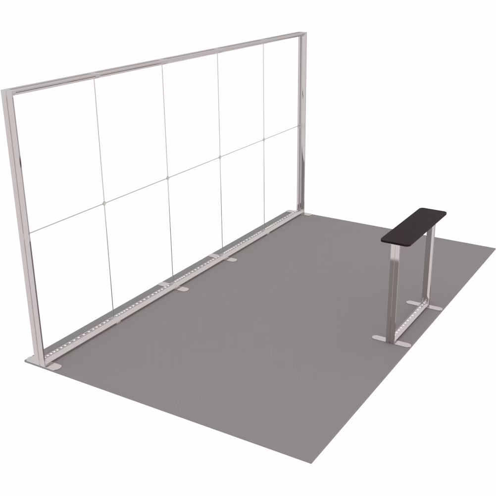 Stoisko targowe z systemu LUNIX™ 15 m² (5x3) półwysep