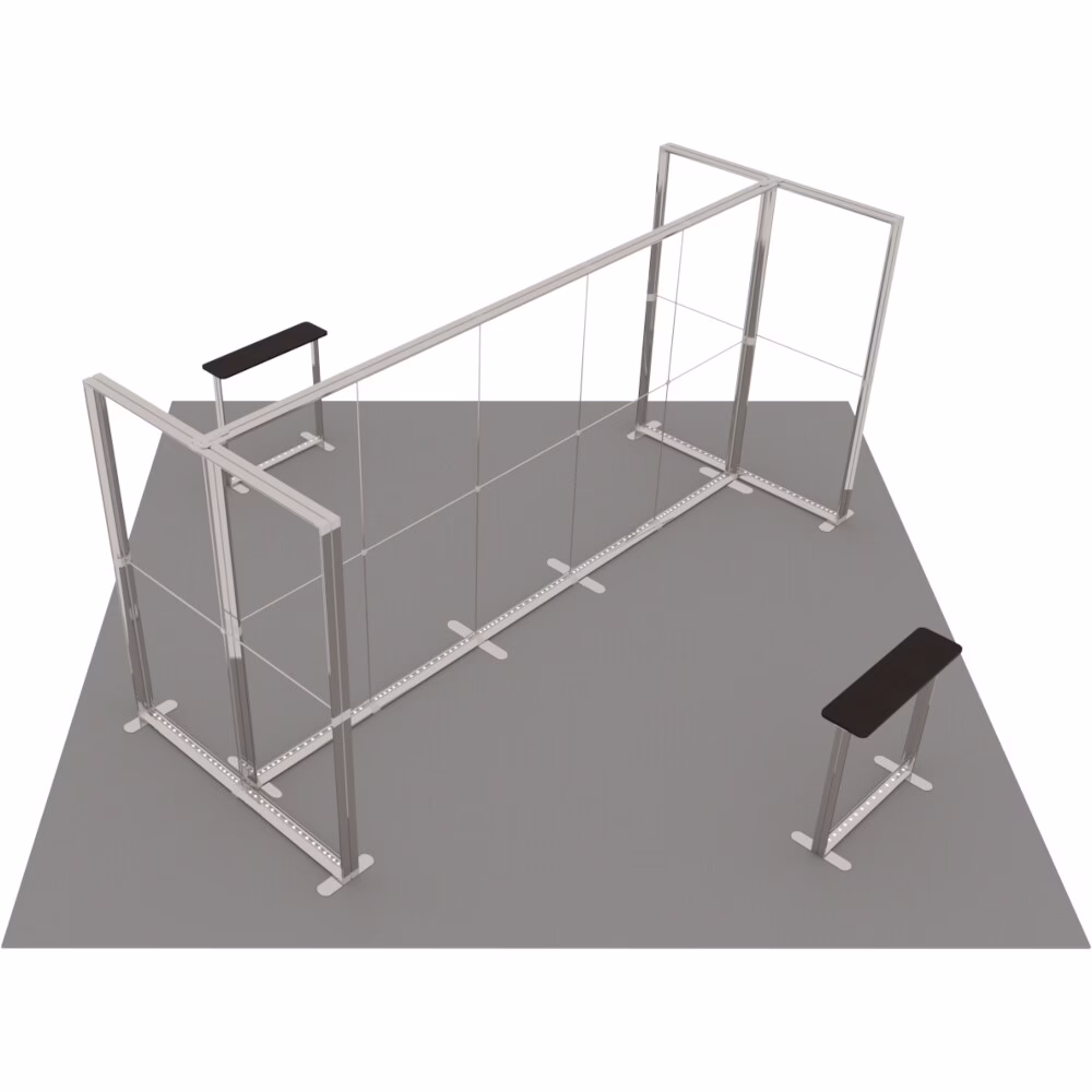 Stoisko targowe z systemu LUNIX™ 36 m² (6x6) wyspa