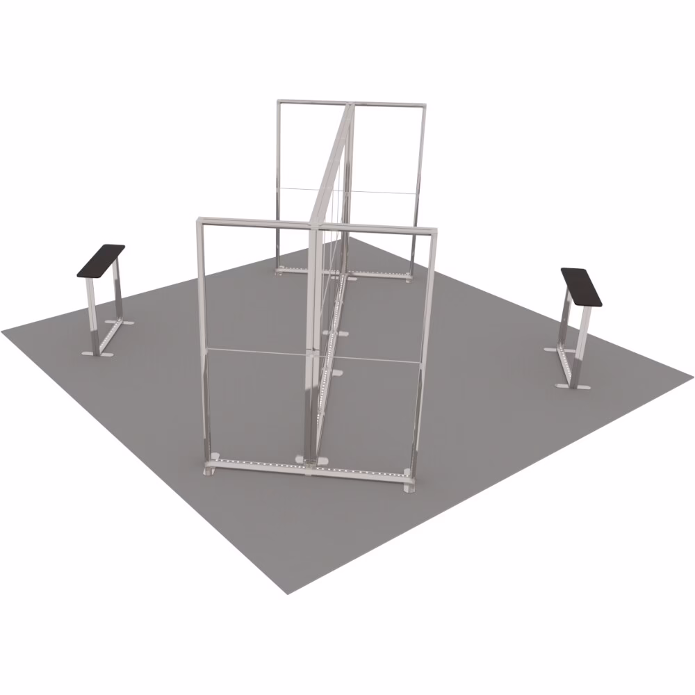 Stoisko targowe z systemu LUNIX™ 36 m² (6x6) wyspa