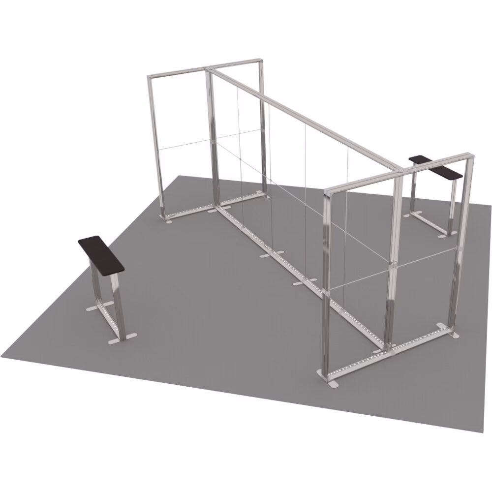 Stoisko targowe z systemu LUNIX™ 36 m² (6x6) wyspa