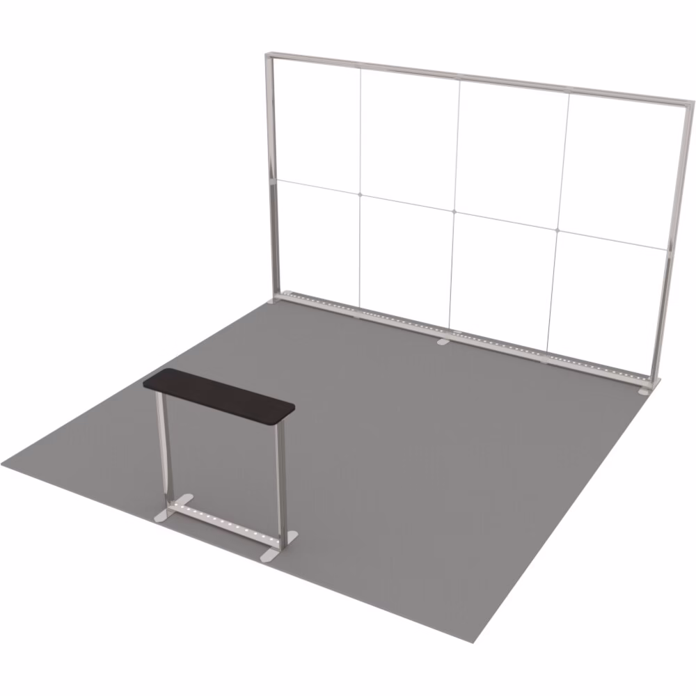 Stoisko targowe z systemu LUNIX™ 16 m² (4x4) półwysep