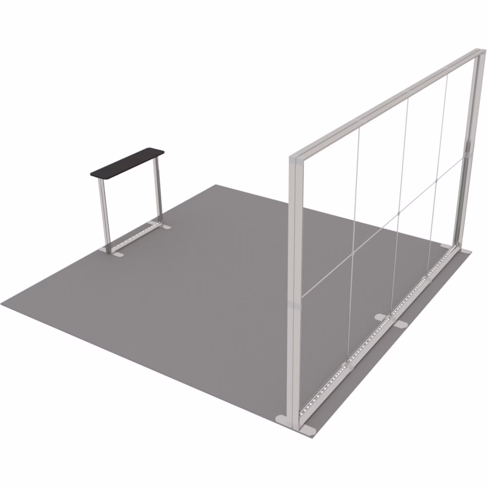 Stoisko targowe z systemu LUNIX™ 16 m² (4x4) półwysep