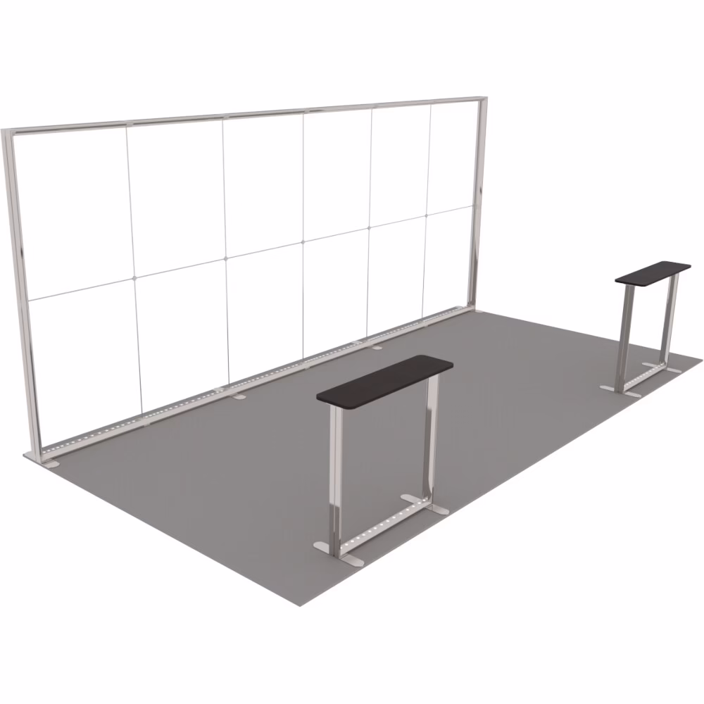 Stoisko targowe z systemu LUNIX™ 18 m² (6x3) półwysep