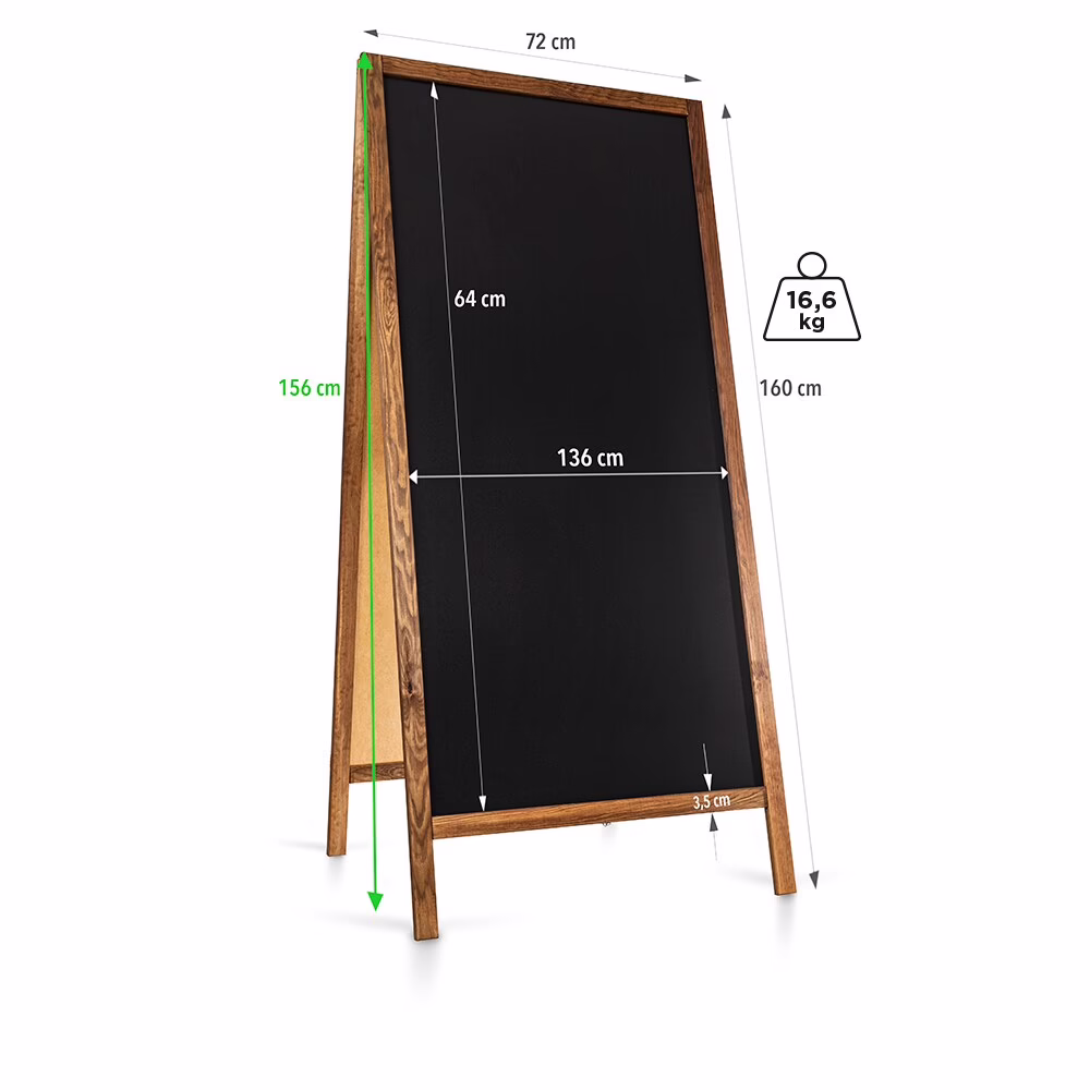 Potykacz drewniany Classic XL (72x160 cm) - brązowy