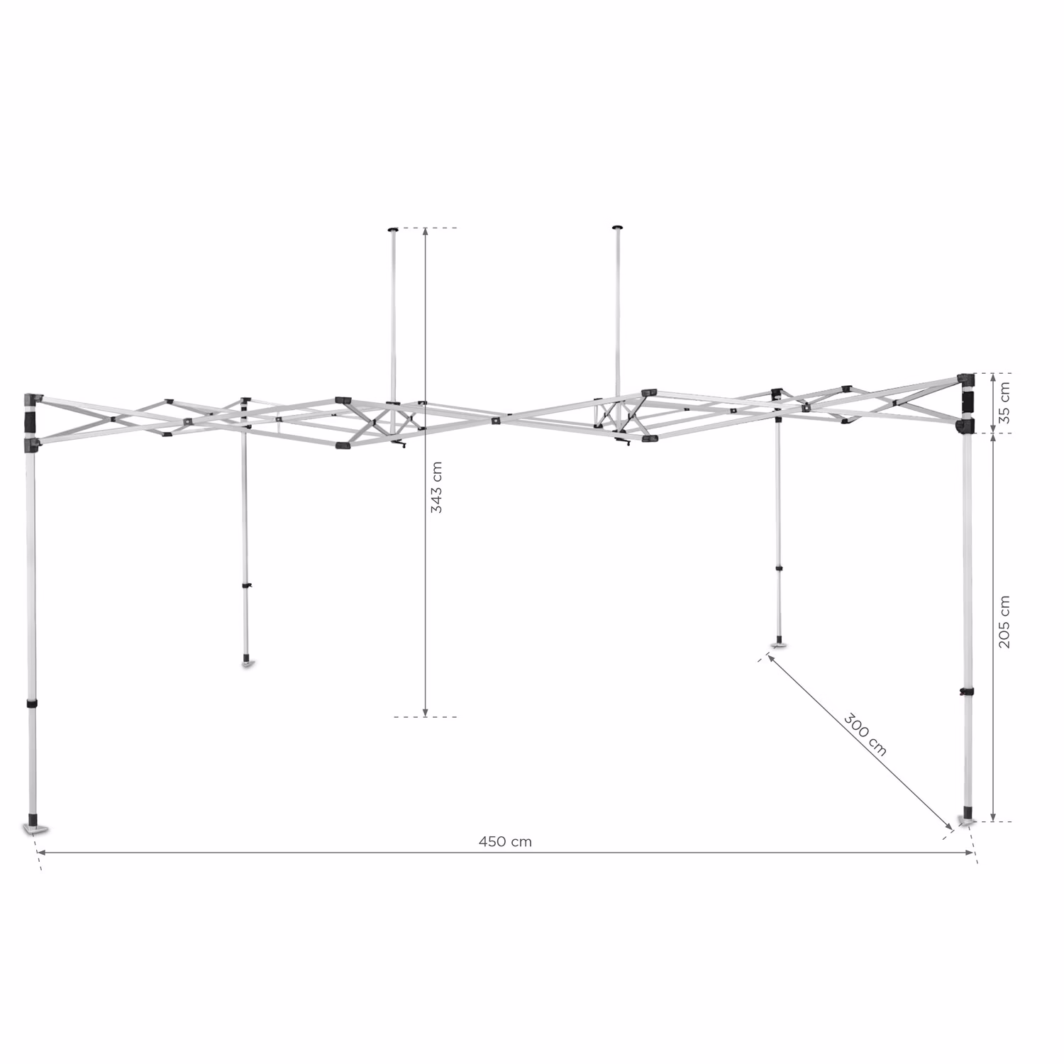 Stelaż Aluminiowy Everest 3x4,5 (w torbie na kółkach)