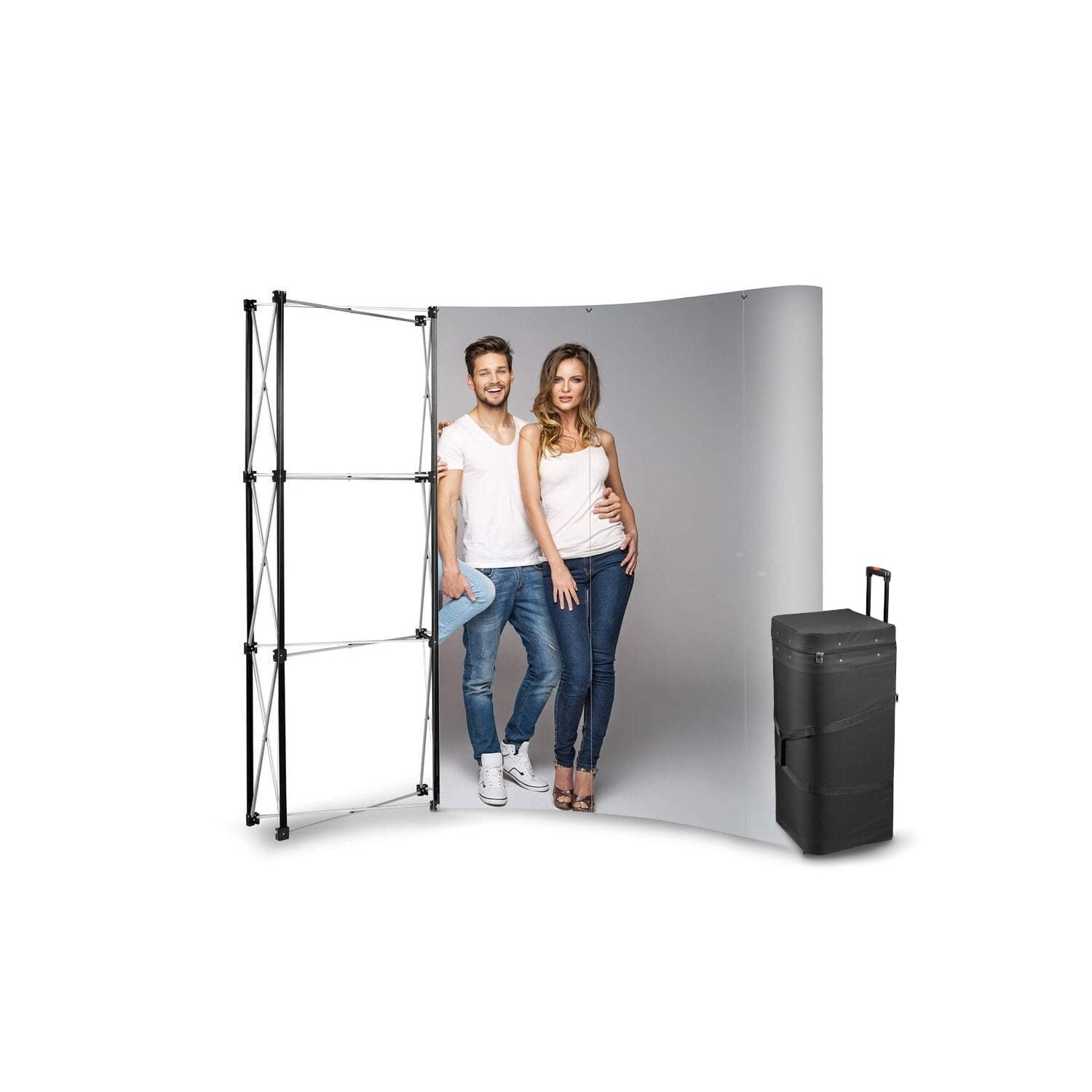 POP UP Łukowa 3x3 w walizce – ścianka reklamowa pop-up