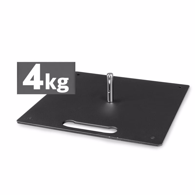 Płyta 4 kg do flag reklamowych z centralnym trzpieniem i uchwytem