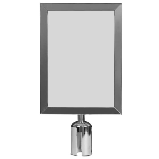 Ramka A4 na słupek Premium w wykończeniu Chrome