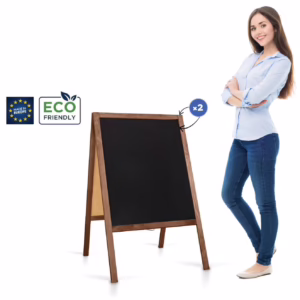 Potykacz drewniany Classic M 60 x 100 cm, brązowy
