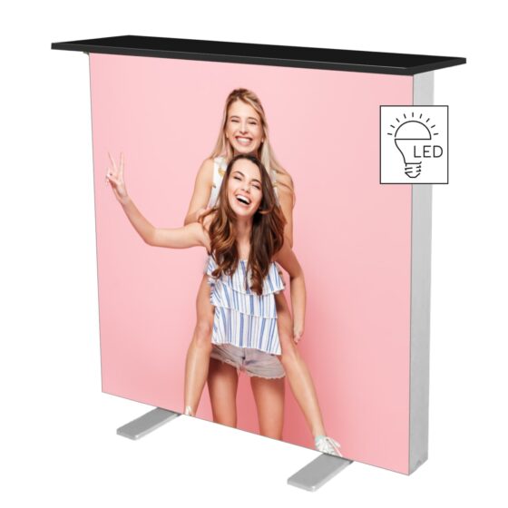 Trybunka LED BOX™ z podświetlaną grafiką reklamową