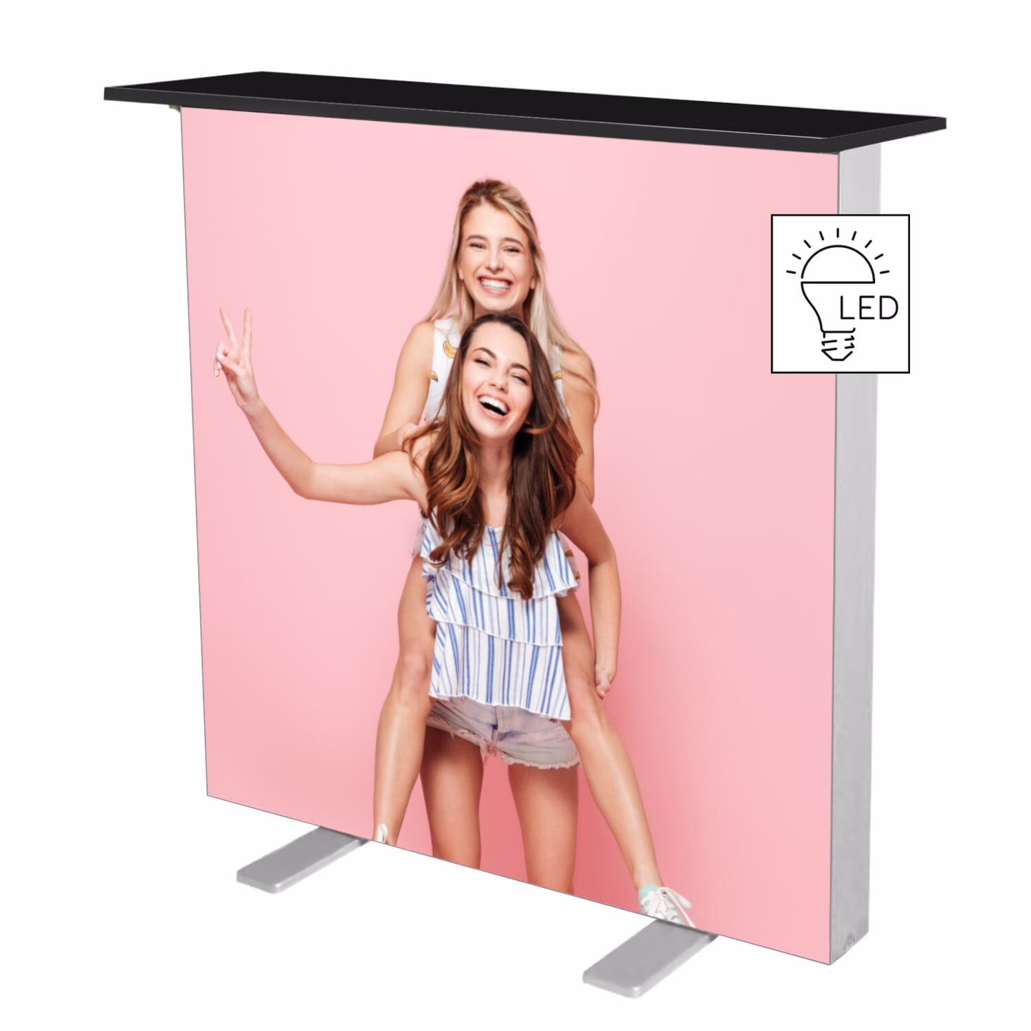 Trybunka LED BOX™ z podświetlaną grafiką reklamową