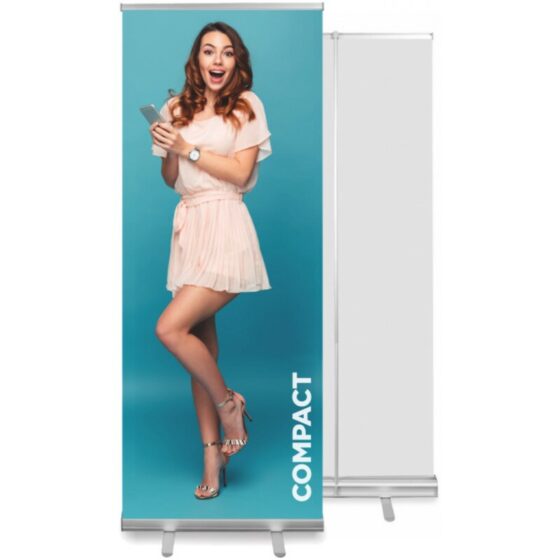 Roll Up Compact z wydrukiem – system reklamowy 80x200 cm