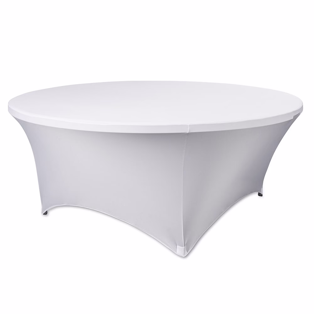 Biały obrus R183 do stołu eventowego 183x74 cm