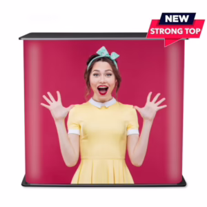 Trybunka promocyjna Promo 4 z półką – MOCNY BLAT