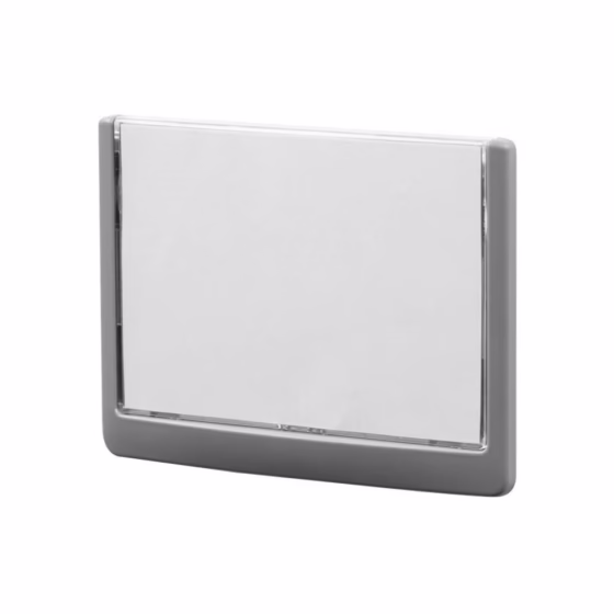 Tabliczka przydrzwiowa GERT 149x105,5 mm z popielatą ramką i białym polem informacyjnym
