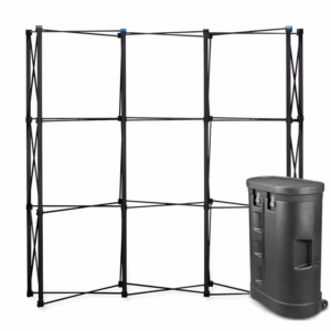Ścianka pop up 3x3 Black Pro Magnetic łukowa z amboną