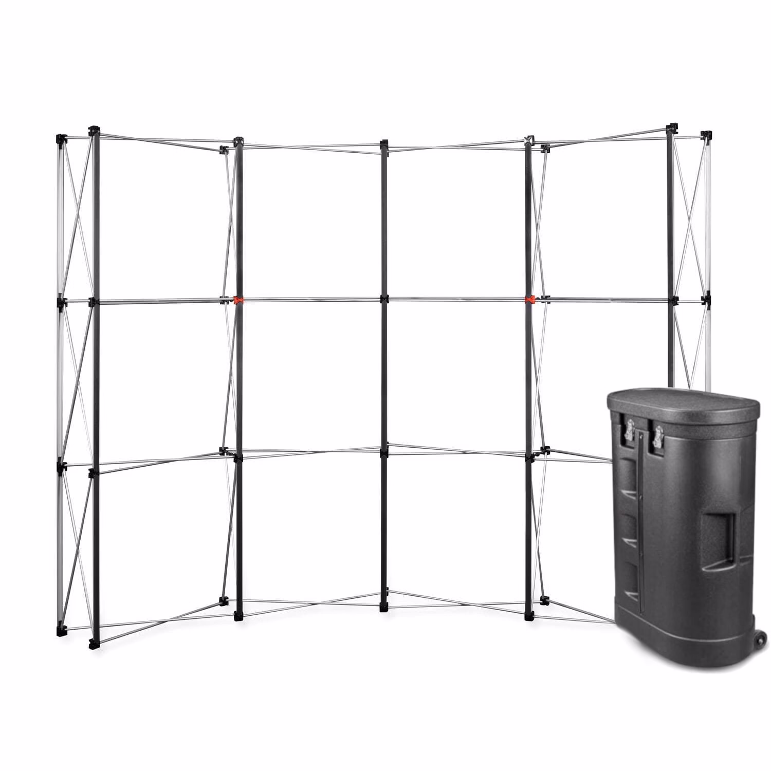 Stelaż ścianki magnetycznej Premium Magnetic Pop Up 3x4 z amboną na kółkach