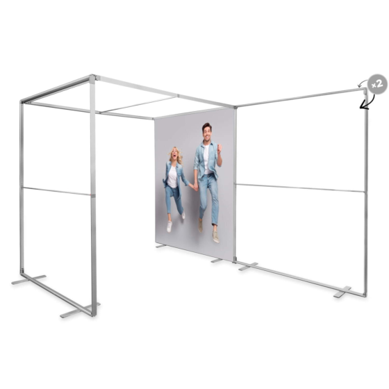 Dach do systemu MEGA SEG™ 100x200 cm z aluminiowym stelażem ekspozycyjnym