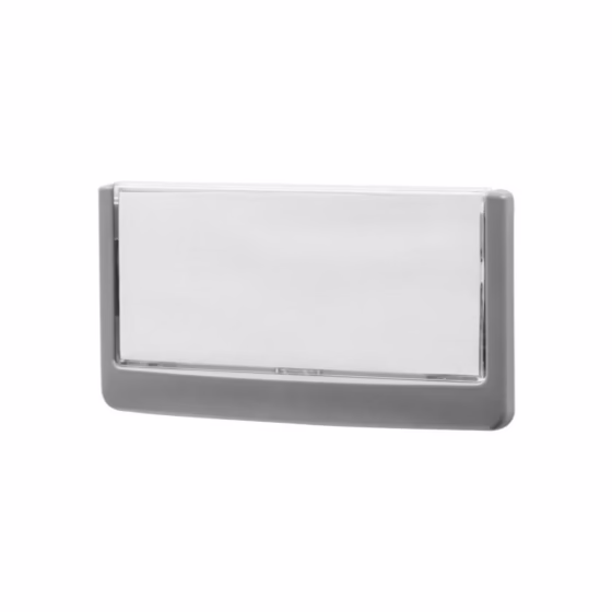 Tabliczka przydrzwiowa Gert 149x64 mm z popielatą ramką i miejscem na wymienną treść
