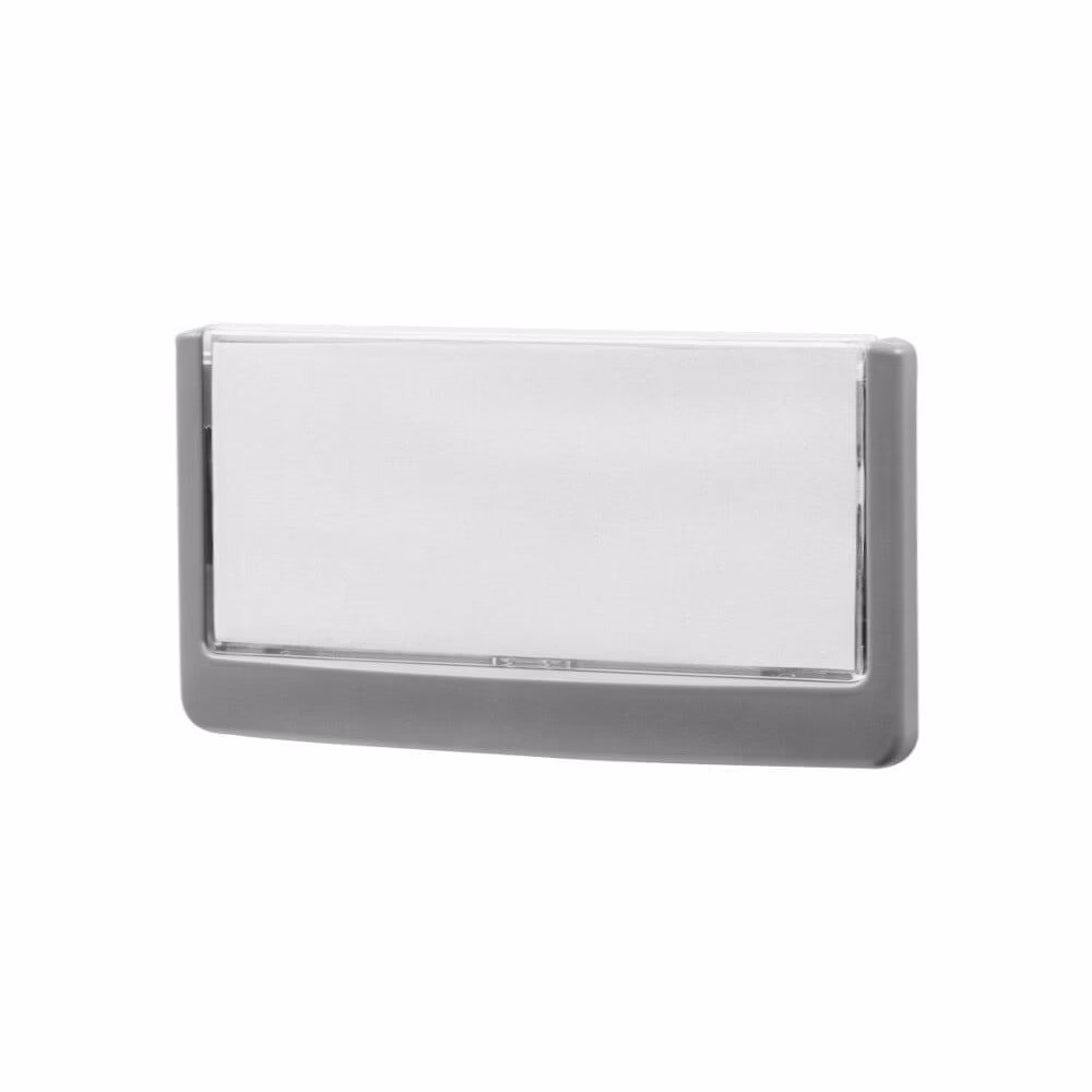 Tabliczka przydrzwiowa Gert 149x64 mm z popielatą ramką i miejscem na wymienną treść