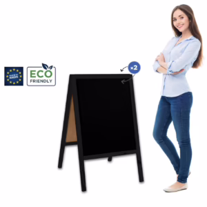 Potykacz drewniany Classic M (60x100 cm) - czarny