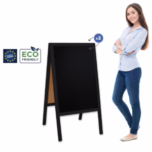 Potykacz drewniany Classic L (61x118 cm) - czarny