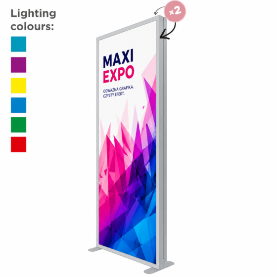 Podświetlana ścianka LED LUNIX™ RGB z grafiką dwóch kobiet