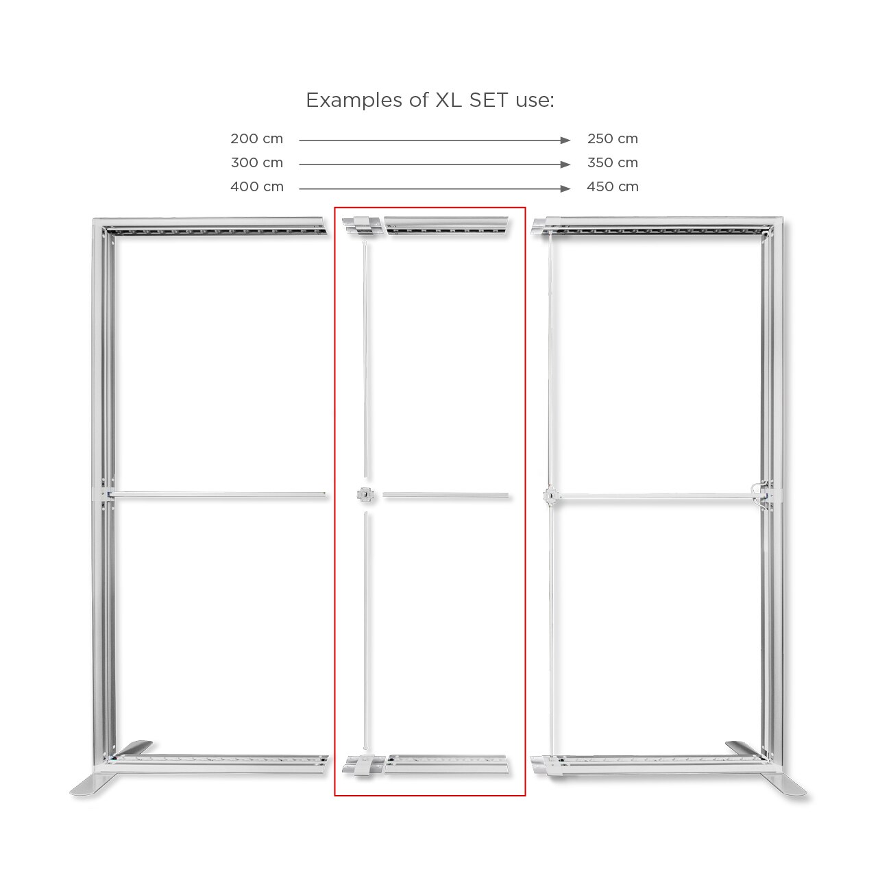 XL set 50 LUNIX™ – poziomy element rozbudowujący system o 50 cm