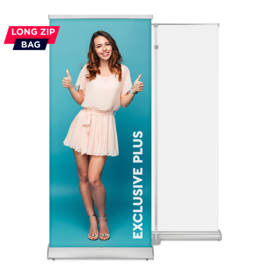 Roll-up Exclusive Plus z grafiką reklamową