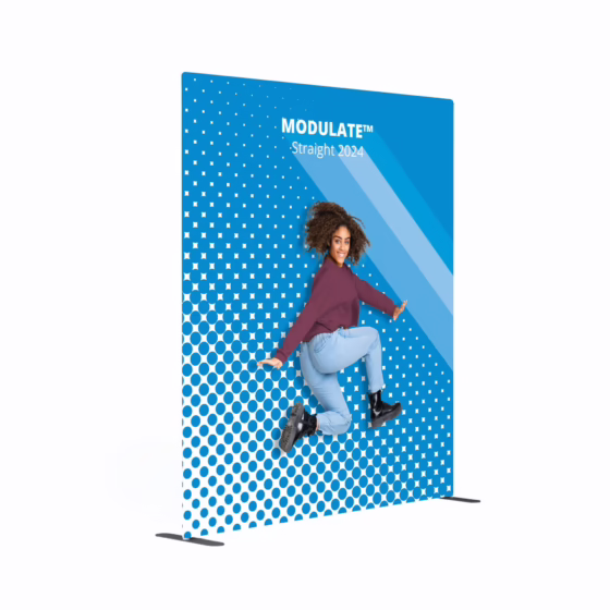 Ścianka tekstylna prosta Modulate™ 2024 - 200x240 cm z wydrukiem